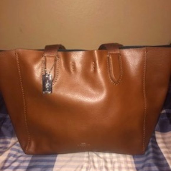 Coach Brown Leather Tote Bag - Picture 1 of 3